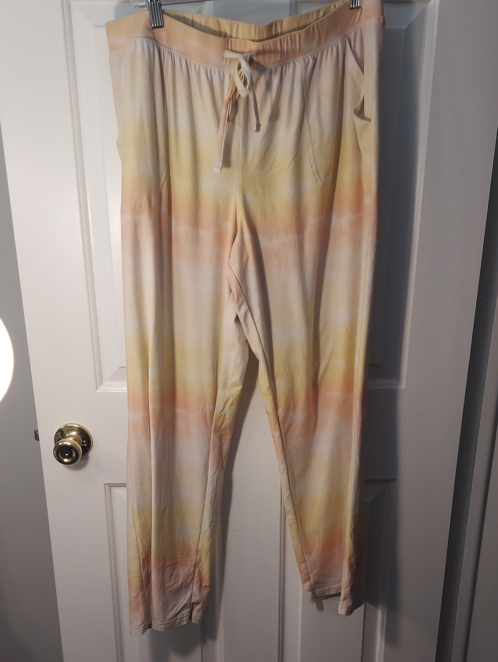 Sonoma Tie-Dye Pastel Lounge Pants - Soft Peach & Yellow Ombre